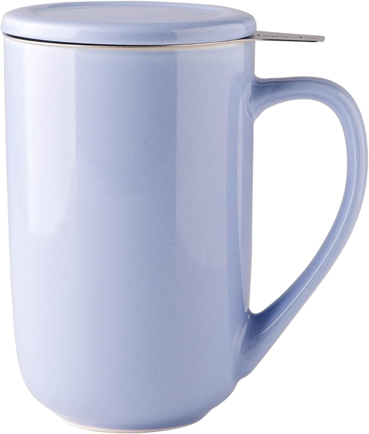 Amorarc Ceramic Tea Mug,16Oz Tea Cup with Infuser and Lid, Tea Strainer Cups with Tea Bag Holder for Loose Leaf Tea, Tea Steeping Mug for Tea/Coffee/Milk with Well-Wrapped Gift Box -Baby Blue