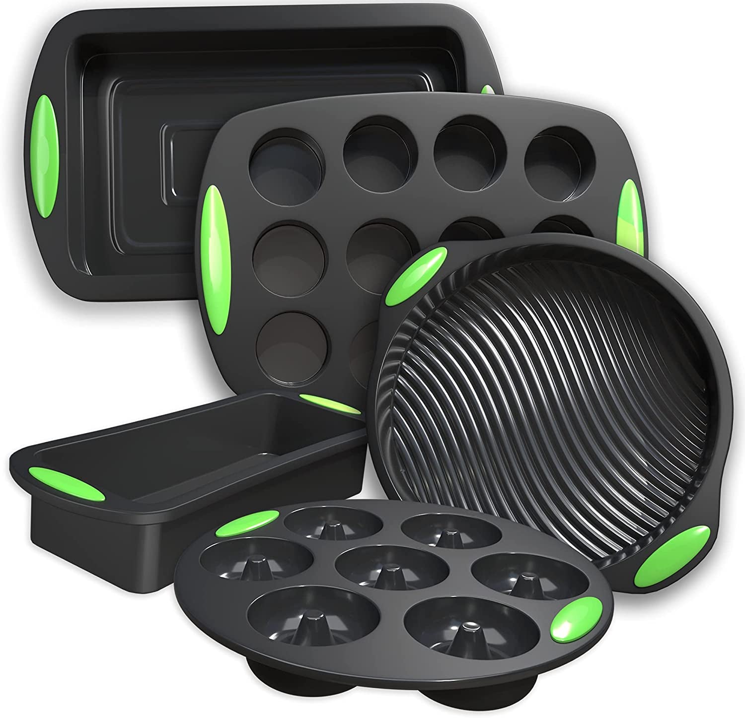 Silicone Bakeware Set Cooking Cake Pans Pizza Mold Nonstick Baking Cake Pans Set