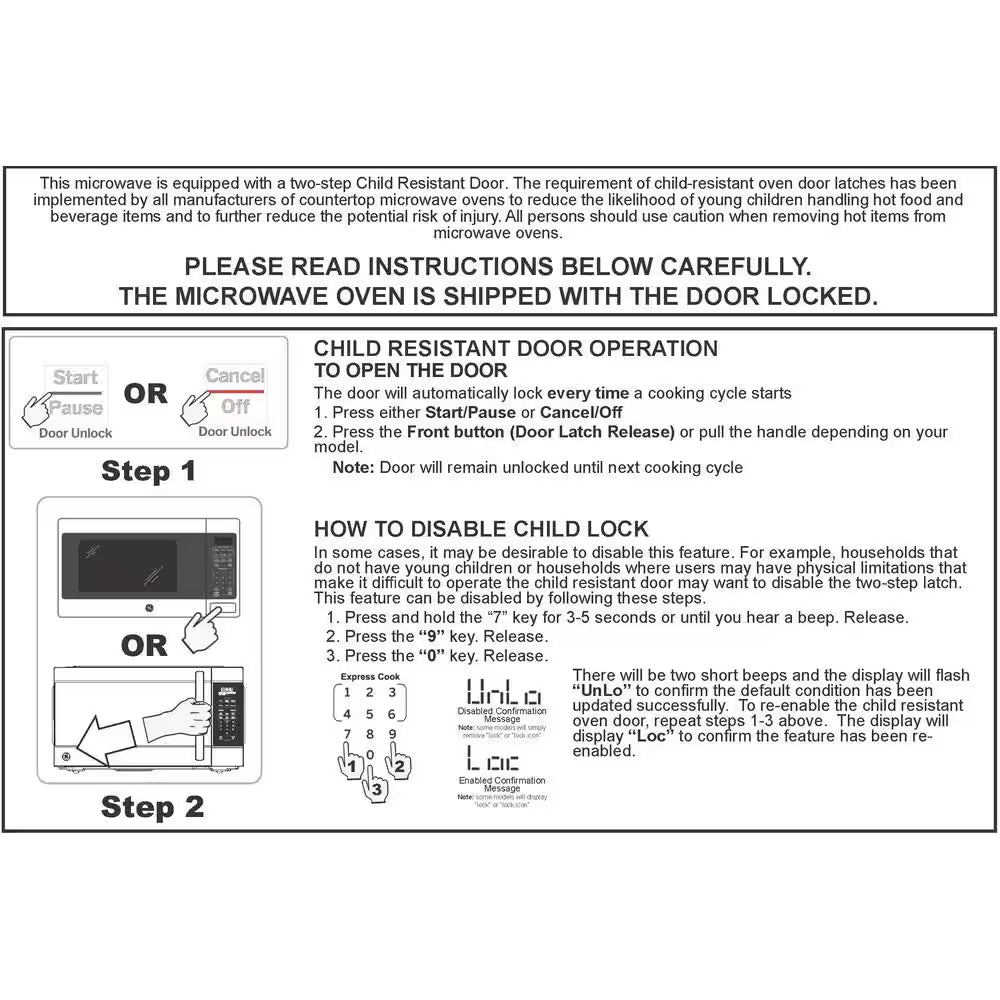 1.1 Cu. Ft. Capacity Countertop Microwave Oven