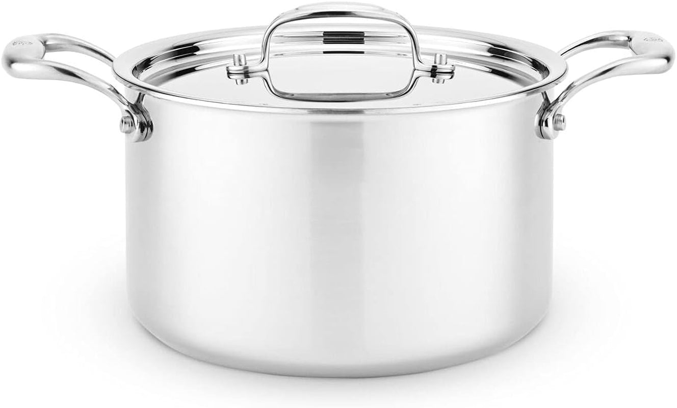 Heritage Steel 2 Quart Saucepan - Titanium Strengthened 316Ti Stainless Steel with 5-Ply Construction - Induction-Ready and Fully Clad, Made in USA