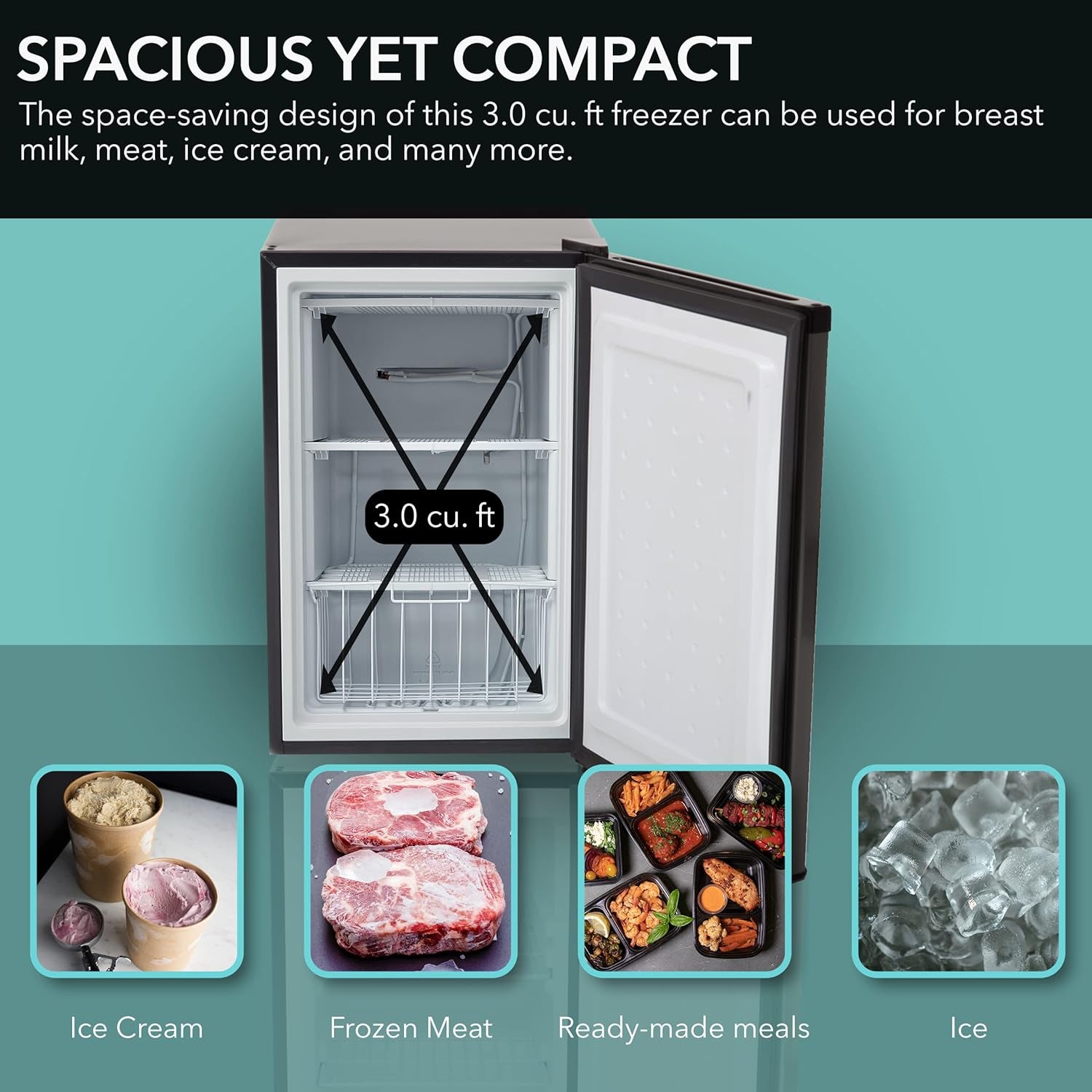 Whynter CUF-301BK 3 Cu. Ft Energy Star Upright Freezer with Lock – Black