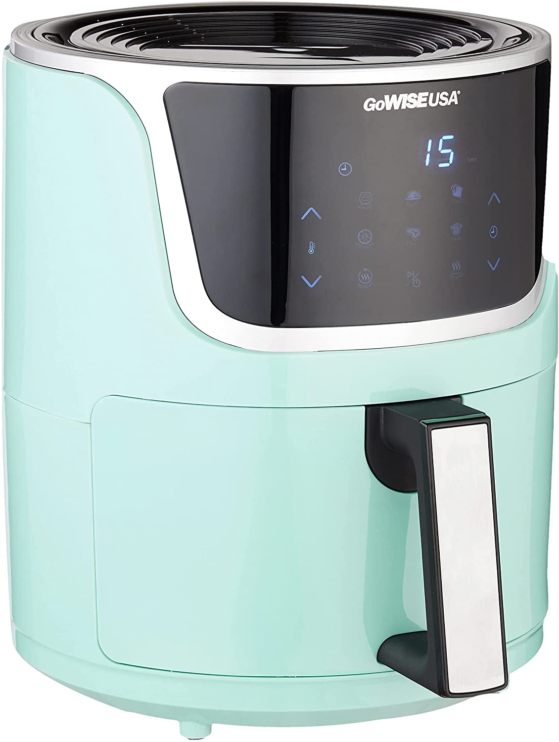 Gowise USA GW22957 7-Quart Electric Air Fryer with Dehydrator & 3 Stackable Racks, Digital Touchscreen with 8 Functions + Recipes, 7.0-Qt, Red/Silver