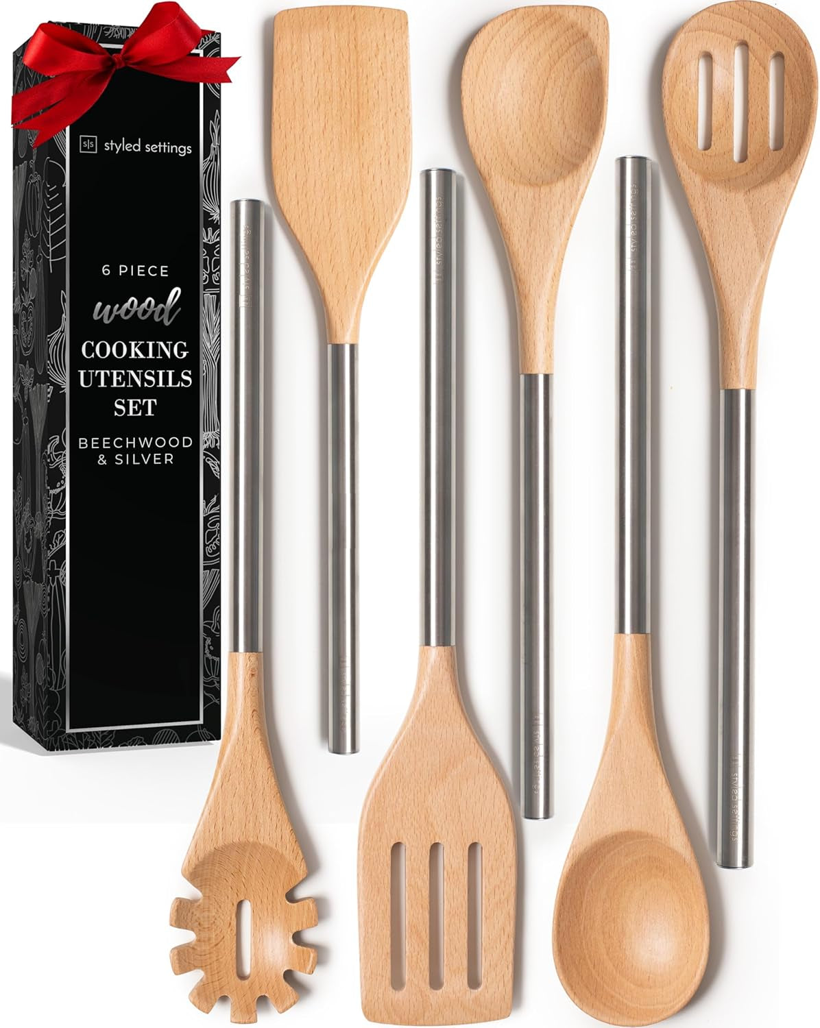 Gold Cooking Utensils with Measuring Cups and Spoons Set - 13-Piece Luxury Gold Kitchen Accessories Includes Metal Measuring Cups and Spoons for Baking, Cooking, and Elegant Kitchen Decor