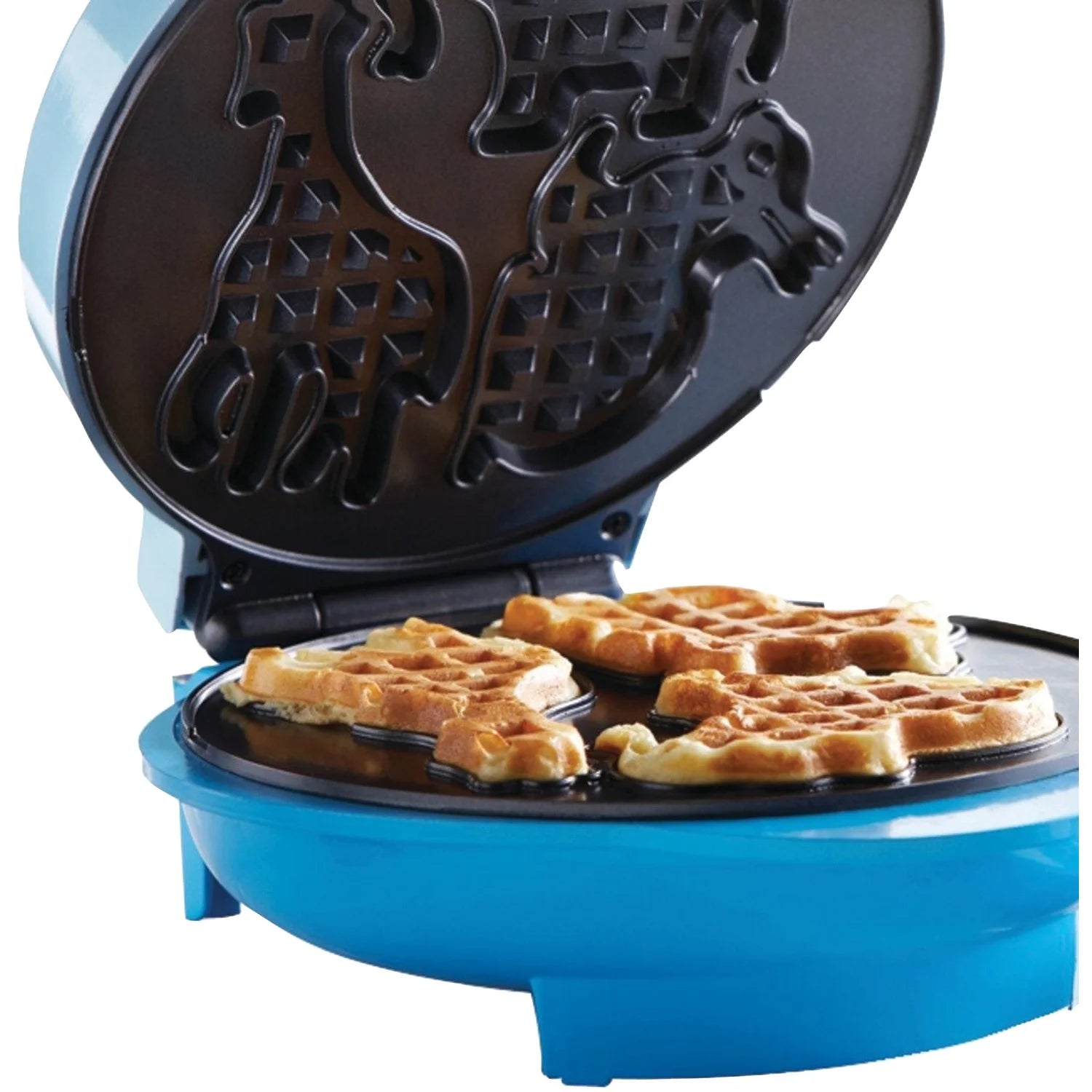 Brentwood Appliances New TS-253 Non-Stick Animal Shape Waffle Maker Machine, Blue