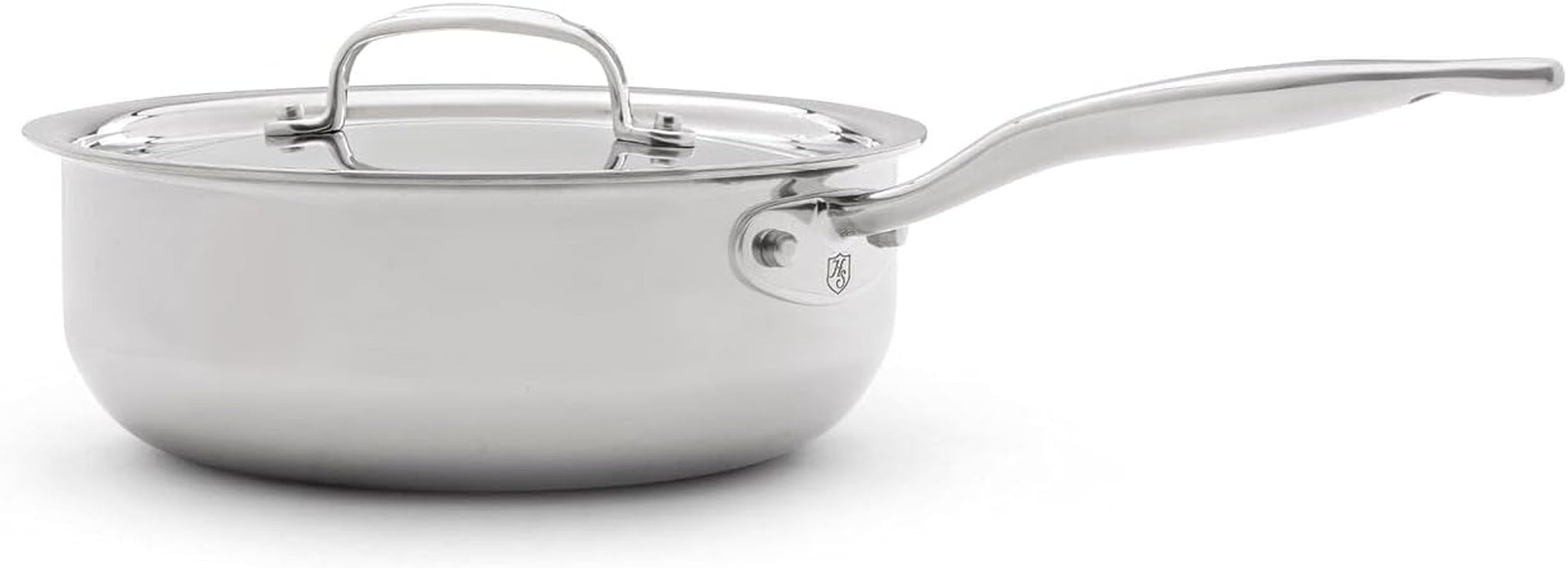 Heritage Steel 2 Quart Saucepan - Titanium Strengthened 316Ti Stainless Steel with 5-Ply Construction - Induction-Ready and Fully Clad, Made in USA