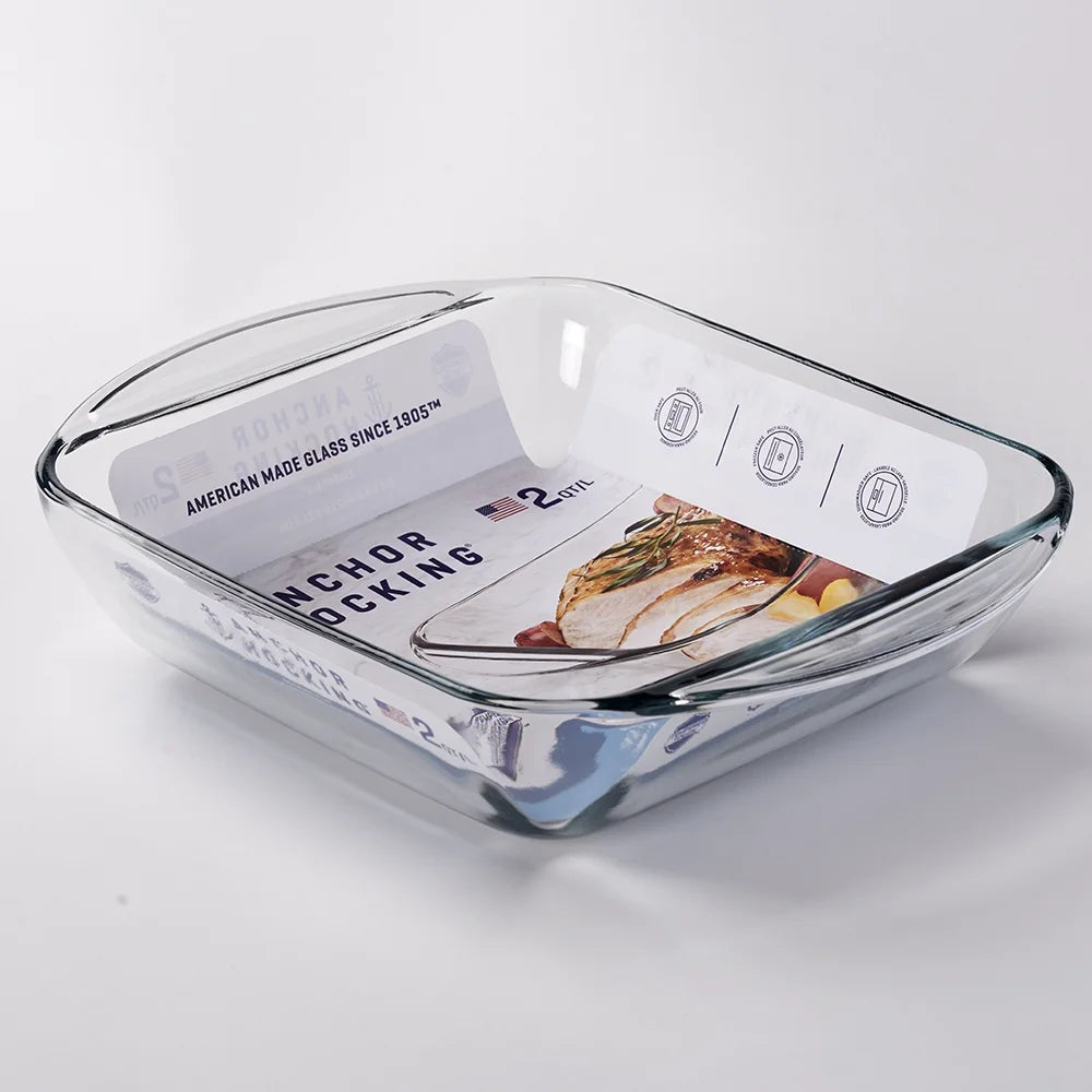 Anchor Hocking 8" X 8" Glass Cake Pan