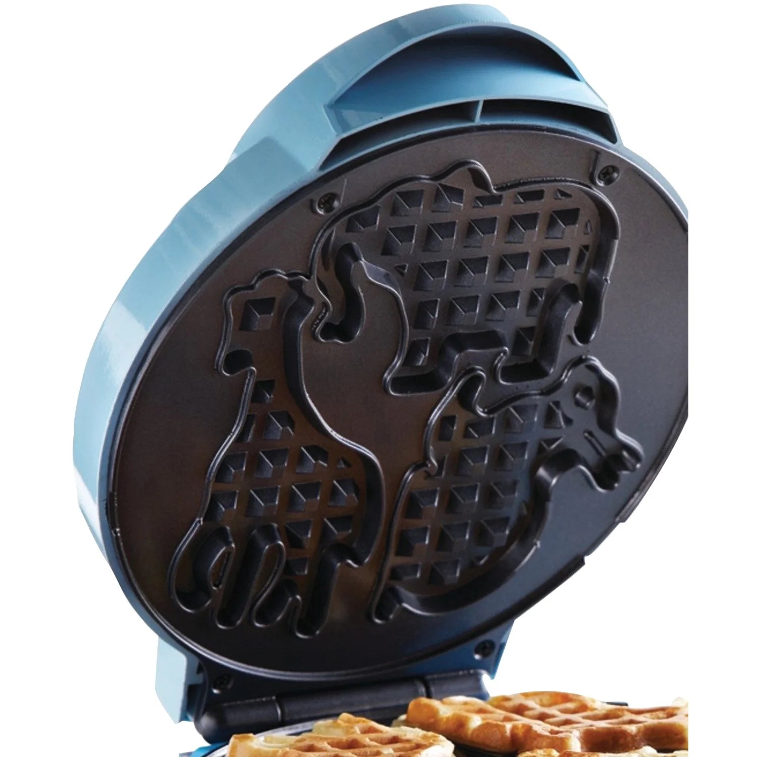 Brentwood Appliances New TS-253 Non-Stick Animal Shape Waffle Maker Machine, Blue