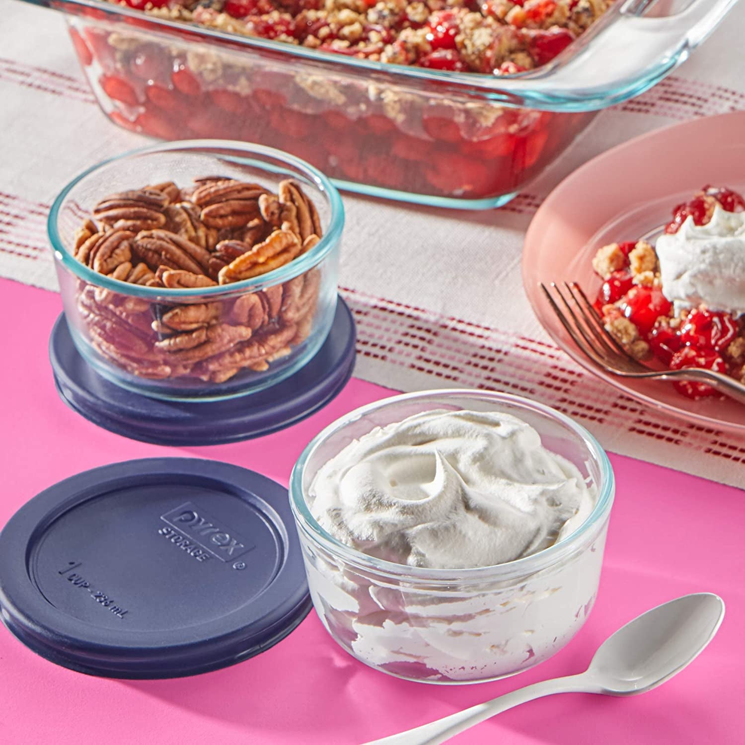 Pyrex Easy Grab 8-Piece Glass Bakeware and Food Storage Set