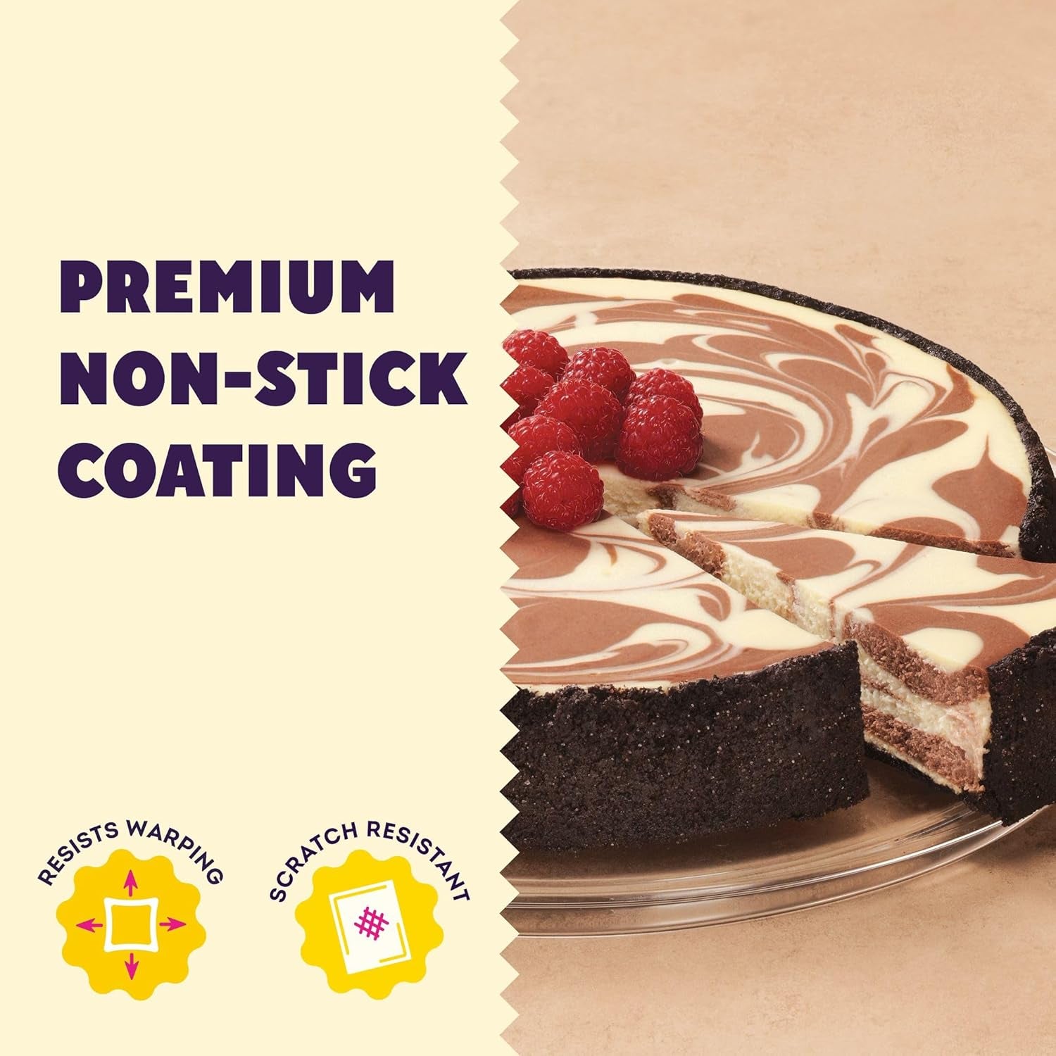 Wilton Gold Premium Non-Stick Warp-Resistant Bakeware, Made without Pfas, Springform Pan, 9 X 2.75 In, Packaging May Vary