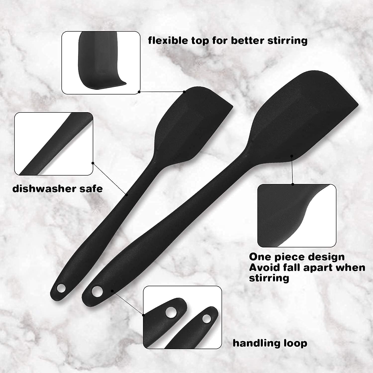 VEICA, 42Pc Kitchen Utensil Set, Nylon & Stainless Steel, Cooking & Baking Set, Black