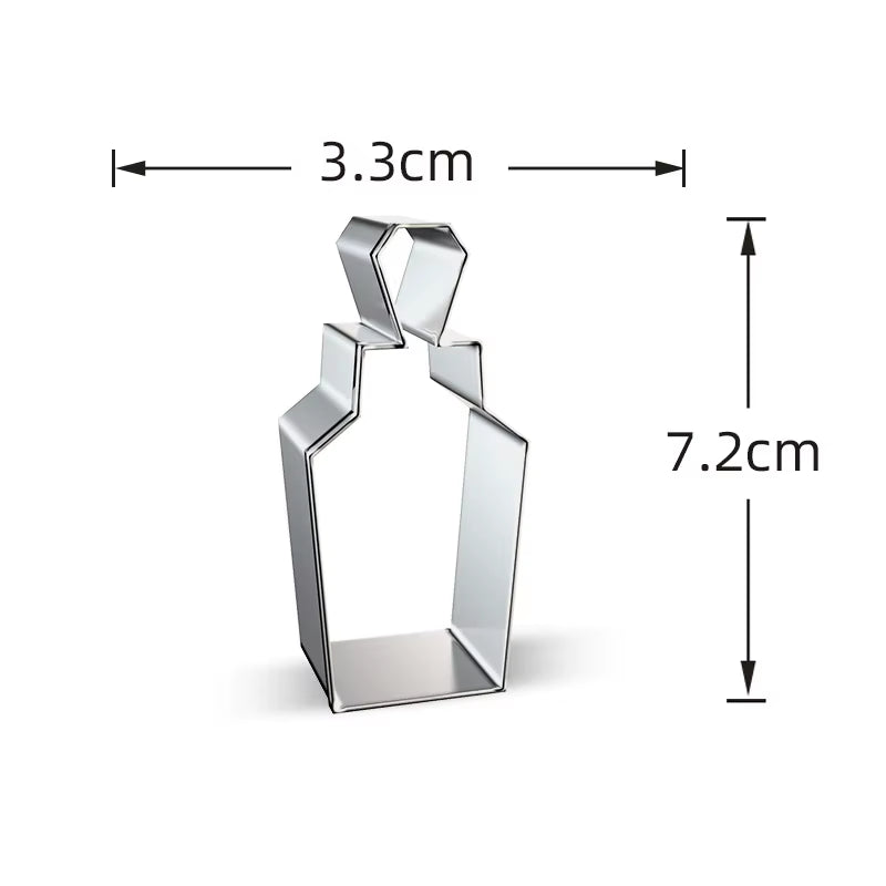 Stainless Steel Makeup Tools Biscuit Mould Lipstick Perfume Shape Fondant Cake Mold 3D Pastry Cookie Cutters Cake Tools