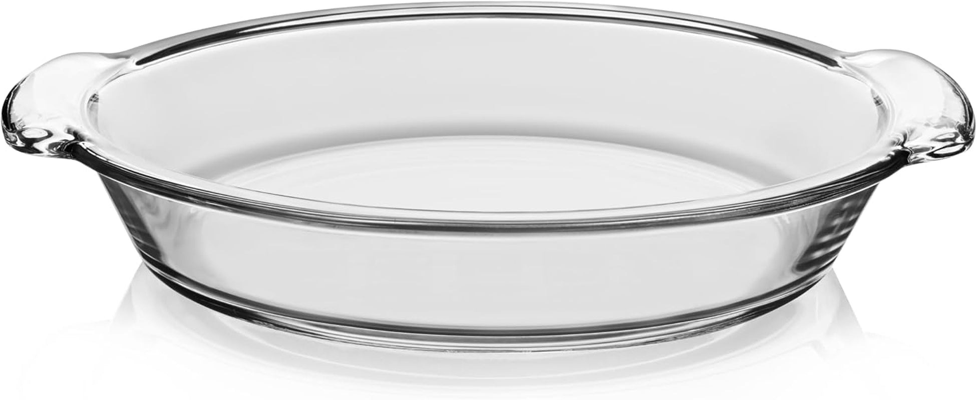 Libbey Baker’S Premium 2 Piece Glass Pie Plate Set, Stackable, 1.4 Qt, Clear Versatile 9 Inch Deep Dish Pie Plate, Pie Plates for Baking and Food Prep