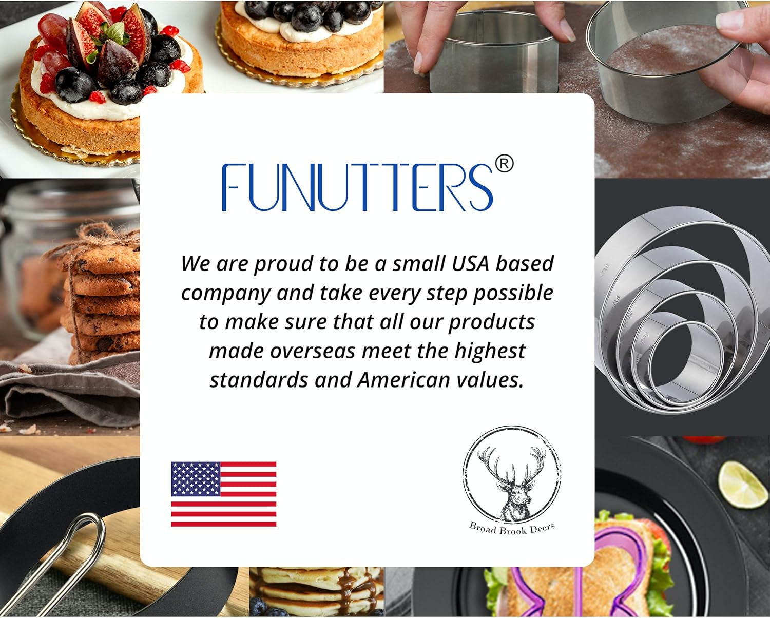 Cookie Cutter Set, 4 Pc. Kit, Measuring 2'', 3'', 4'' and 5'', round Metal Baking Rings for Pastry, Biscuits, and Dough Cutting, Heavy Duty and Reusable, Multiple Sizes