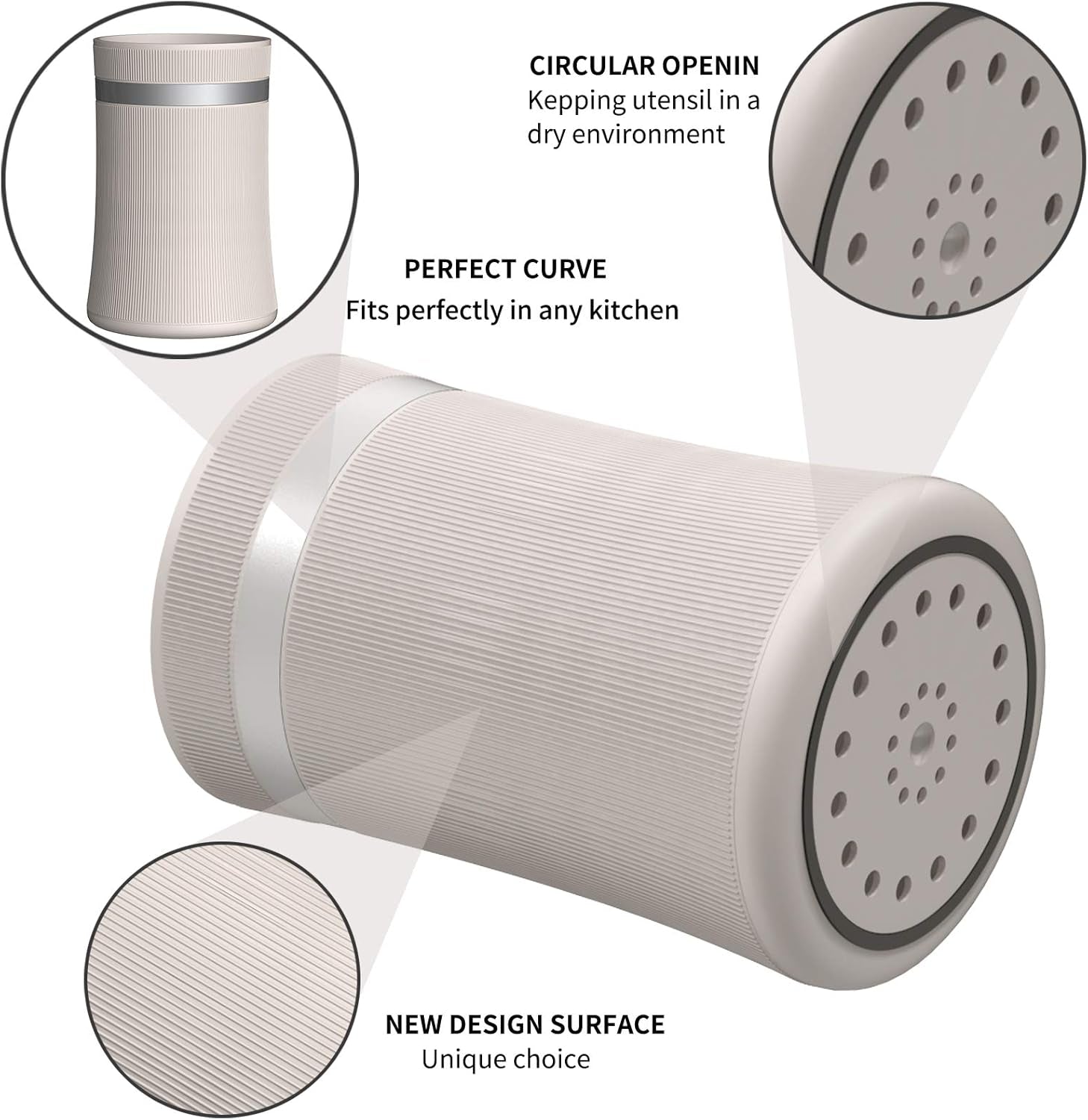 Silicone Cooking Utensils Kitchen Utensil Set, AIKKIL 32Pcs Non-Stick Kitchen Cooking Utensil Spatula Set with Holder, Heat Resistant Wooden Handle Khaki Kitchen Gadgets Tools Set