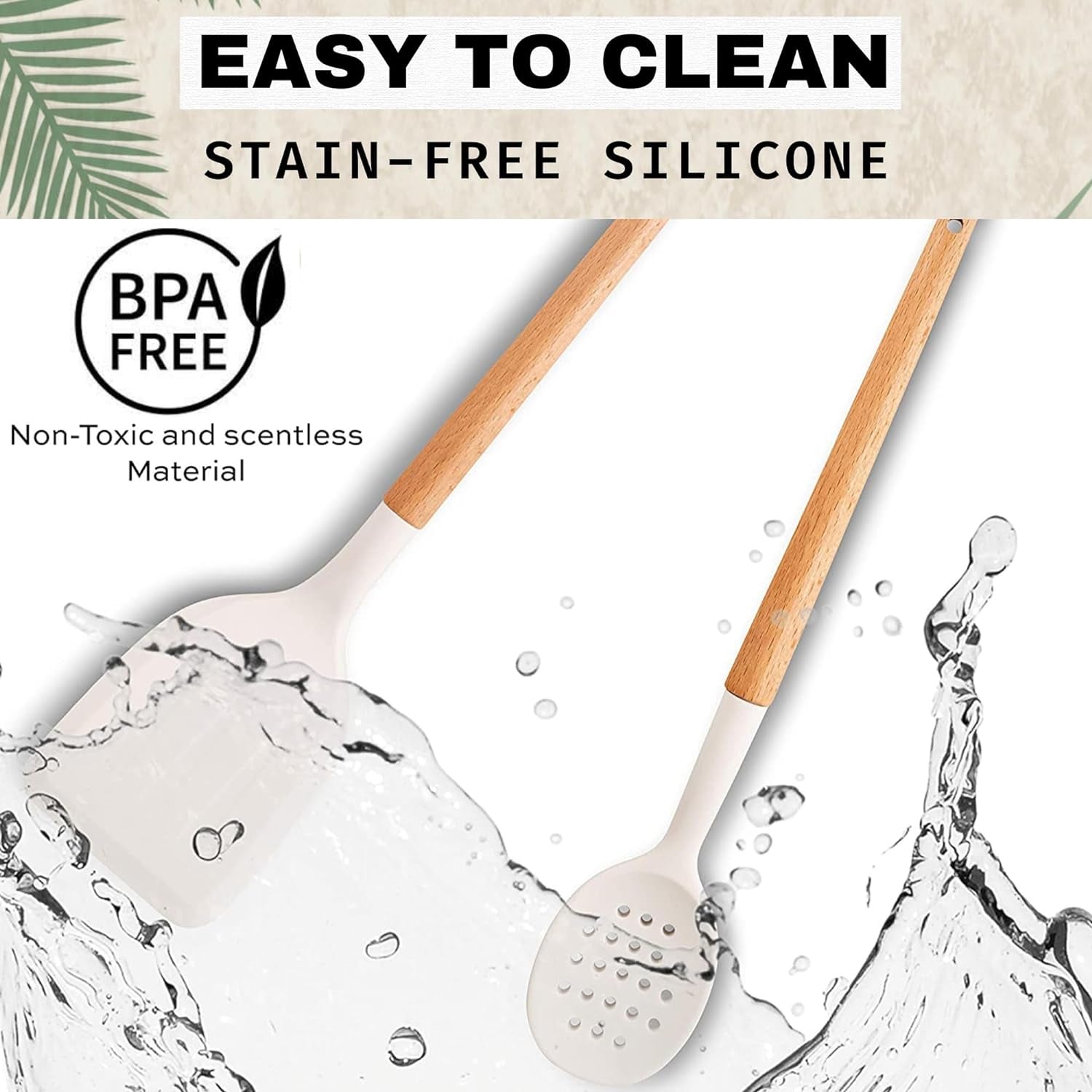 Five14 Silicone Kitchen Utensils Set, Heat-Resistant Silicone Utensils for Cooking, Silicone Cooking Utensils, White Utensils Set, Silicone Utensil Set, Silicone Whisk, Cooking Utensils Set