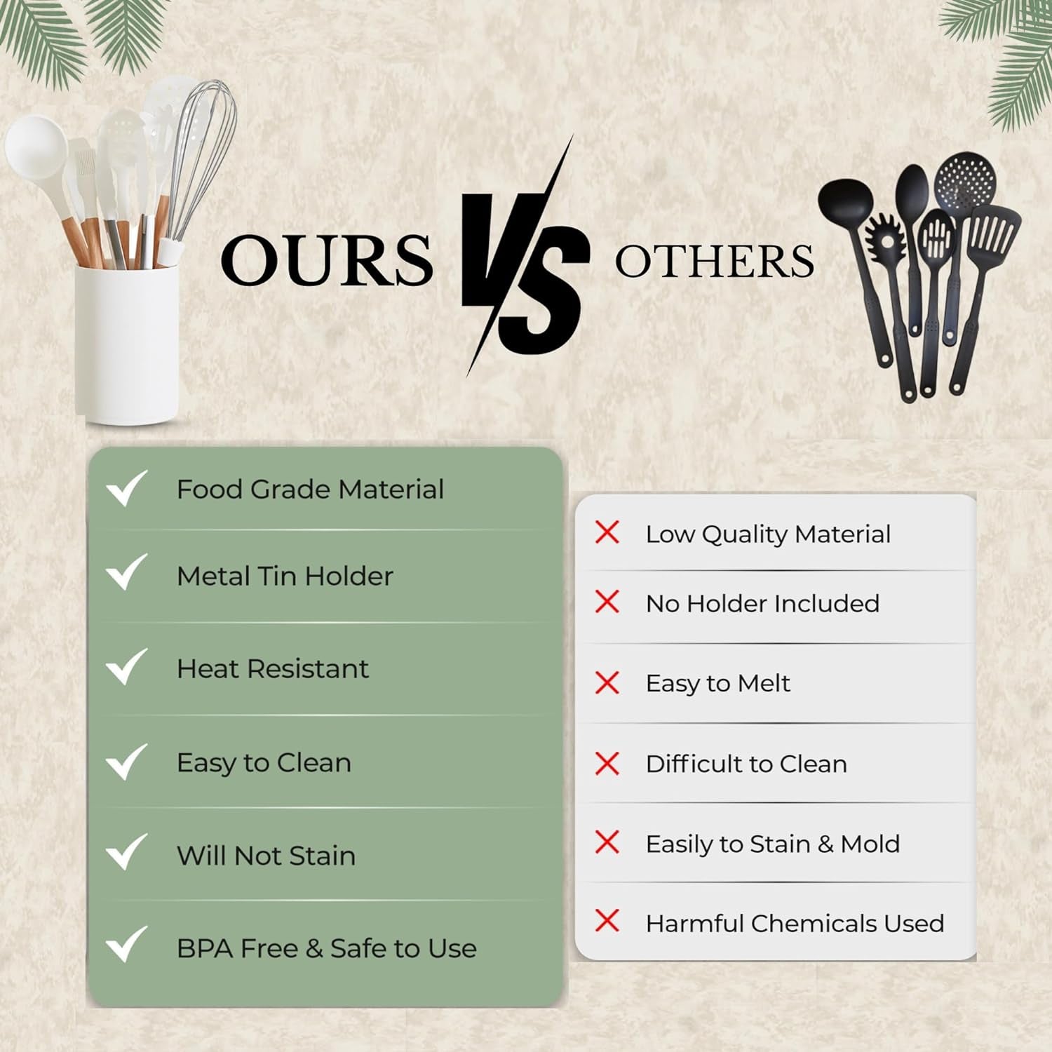 Five14 Silicone Kitchen Utensils Set, Heat-Resistant Silicone Utensils for Cooking, Silicone Cooking Utensils, White Utensils Set, Silicone Utensil Set, Silicone Whisk, Cooking Utensils Set