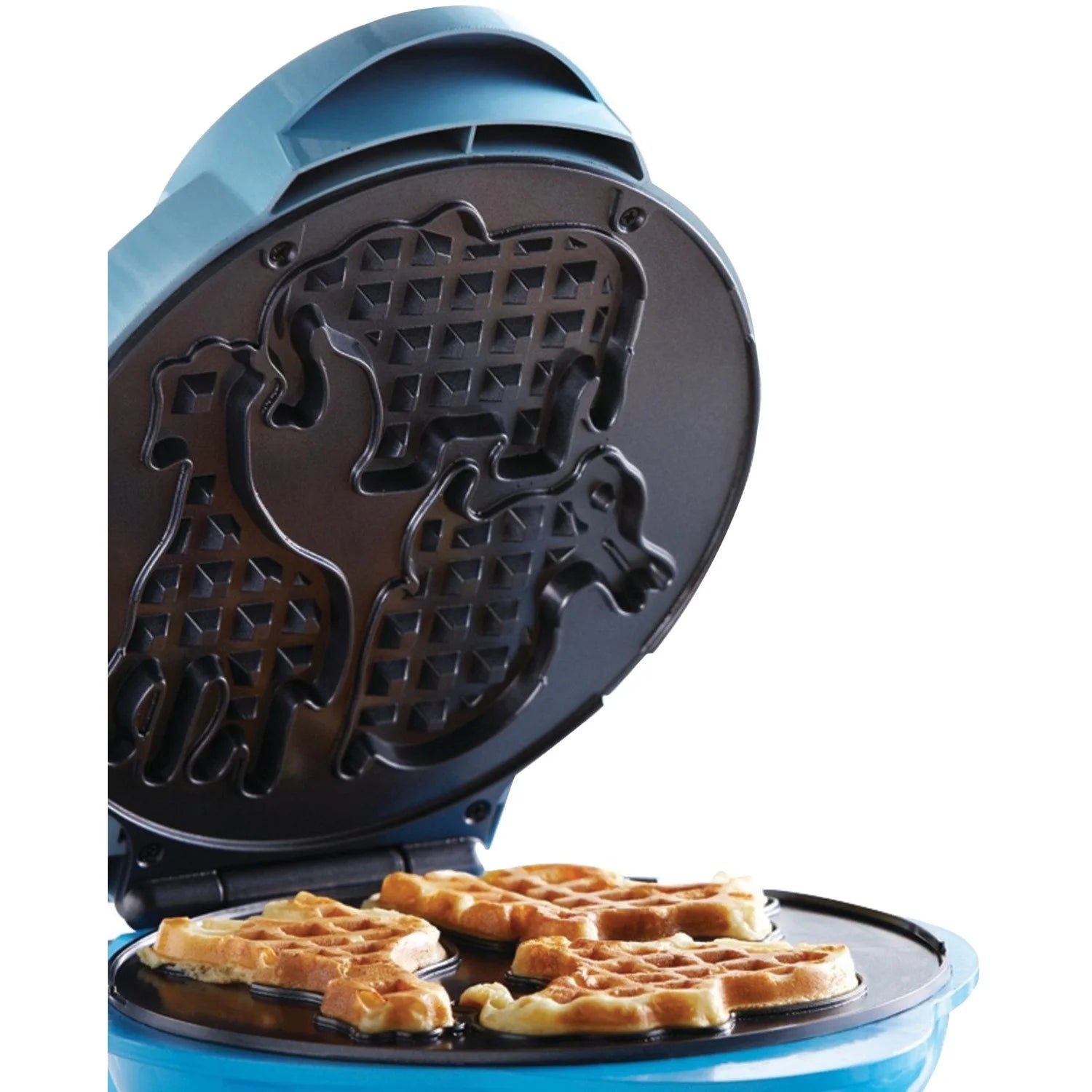 Brentwood Appliances New TS-253 Non-Stick Animal Shape Waffle Maker Machine, Blue