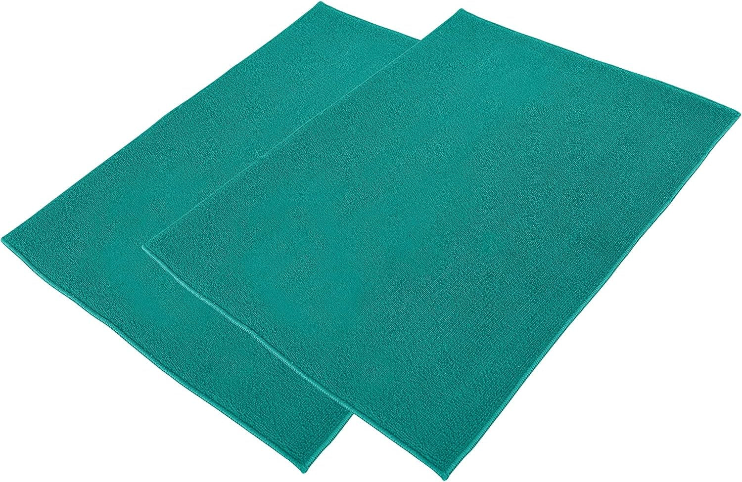 LUCKISS Microfiber Dish Drying Mat Reversible - 2 Pack Super Absorbent Drying Pad, Dish Drainer Mat for Kitchen Counter, 16 X 18 Inch