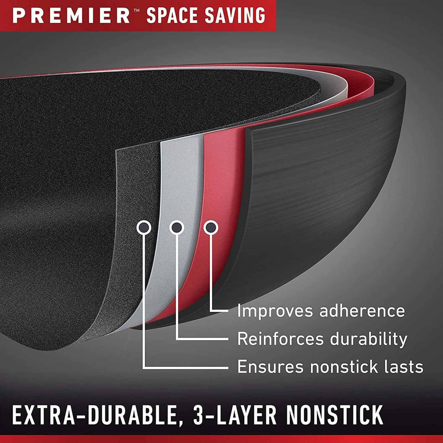 Calphalon Premier Space Saving Nonstick 12Qt Stock Pot with Cover