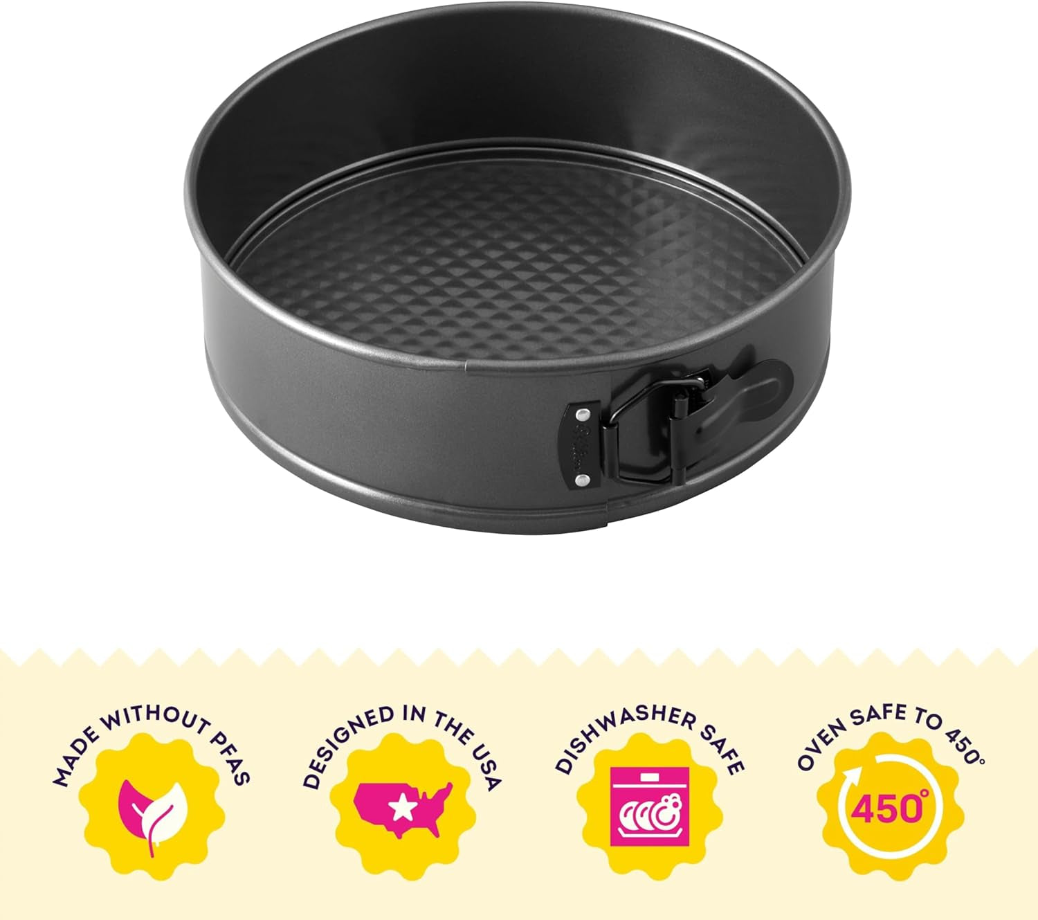 Wilton Gold Premium Non-Stick Warp-Resistant Bakeware, Made without Pfas, Springform Pan, 9 X 2.75 In, Packaging May Vary