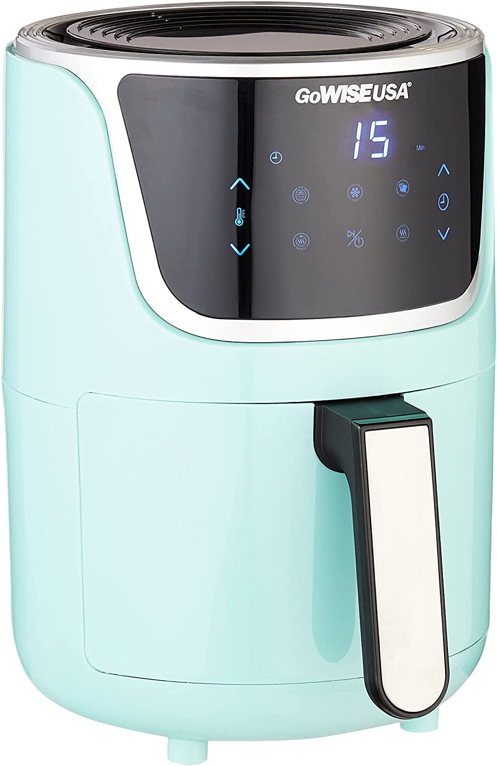 Gowise USA GW22957 7-Quart Electric Air Fryer with Dehydrator & 3 Stackable Racks, Digital Touchscreen with 8 Functions + Recipes, 7.0-Qt, Red/Silver