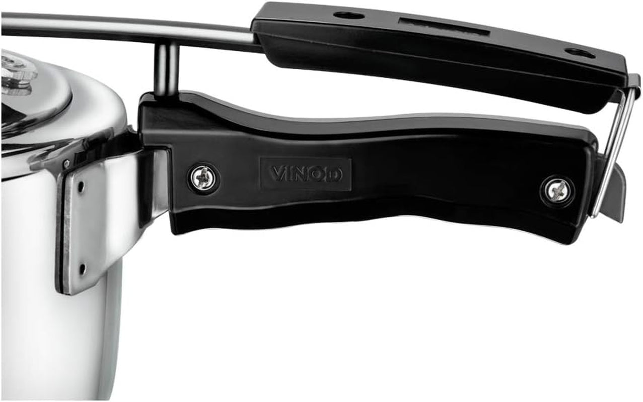 Vinod Pressure Cooker Stainless Steel – Inner Lid - 3 Liter – Sandwich Bottom – Indian Pressure Cooker – Induction Friendly Cooker – Best Used for Indian Cooking, Soups, and Rice Recipes, Quinoa