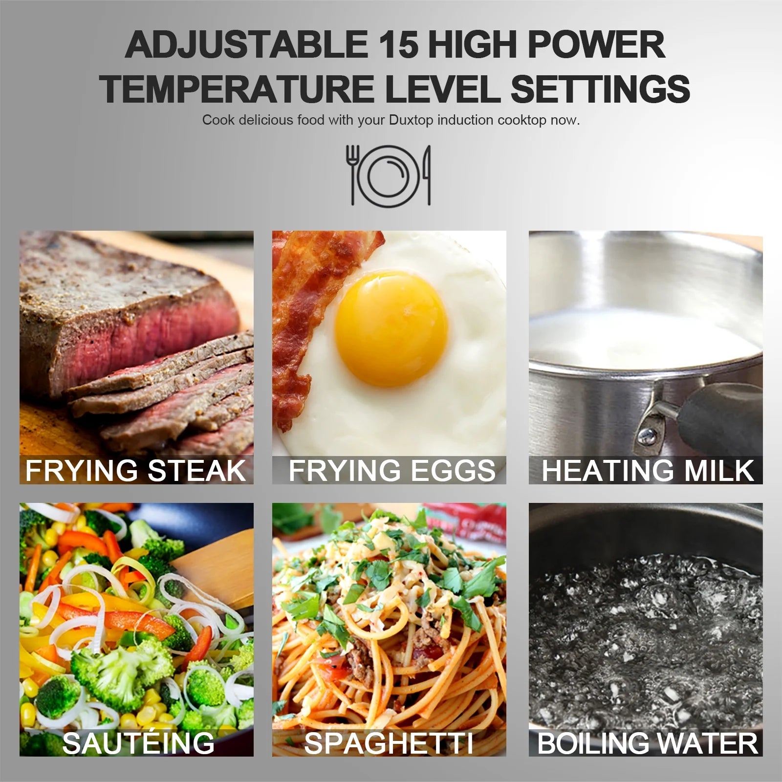 Duxtop 1800W Portable Induction Cooktop Countertop Burner, Black 9100MC/BT-M20B