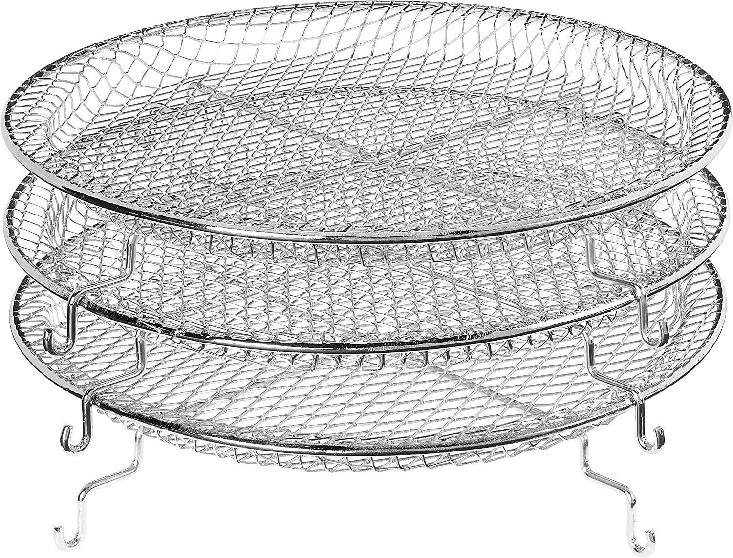 Gowise USA GW22957 7-Quart Electric Air Fryer with Dehydrator & 3 Stackable Racks, Digital Touchscreen with 8 Functions + Recipes, 7.0-Qt, Red/Silver