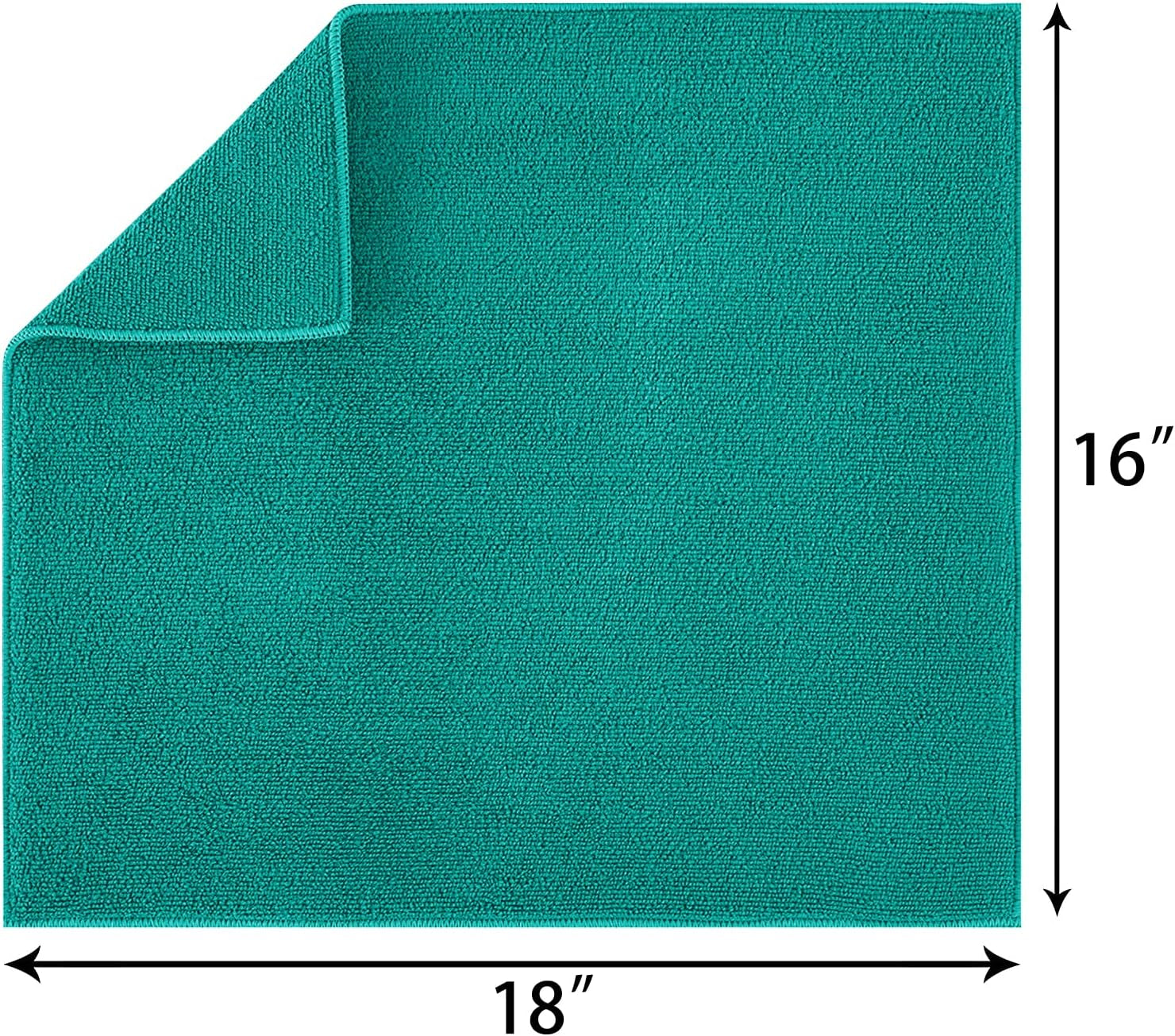 LUCKISS Microfiber Dish Drying Mat Reversible - 2 Pack Super Absorbent Drying Pad, Dish Drainer Mat for Kitchen Counter, 16 X 18 Inch