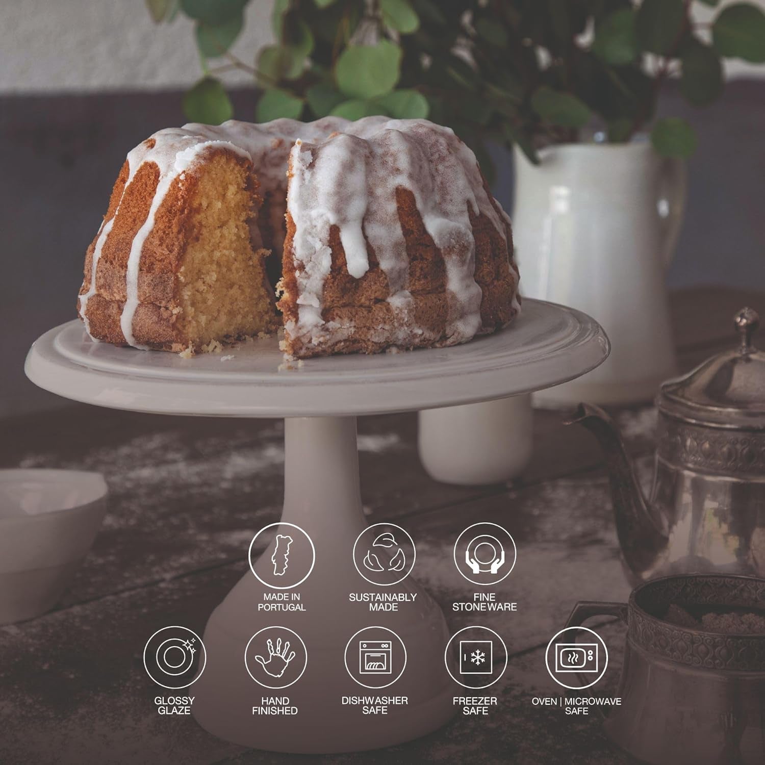 Casafina Ceramic 17.25" X 10.25" Rectangular Ruffled Baker - Cook & Host Collection, White | Oven & Dishwasher Safe Bakeware | Food Safe Glazing | Restaurant Quality Dinnerware