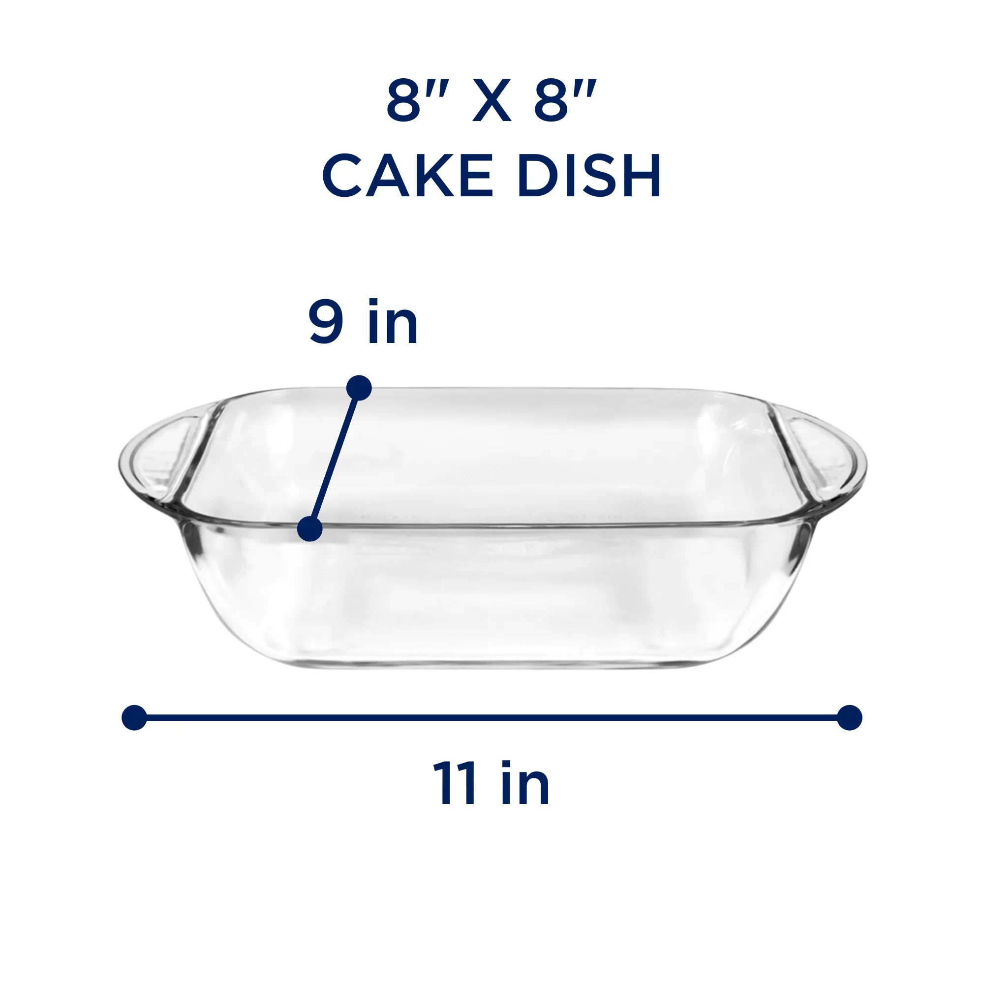 Anchor Hocking 8" X 8" Glass Cake Pan